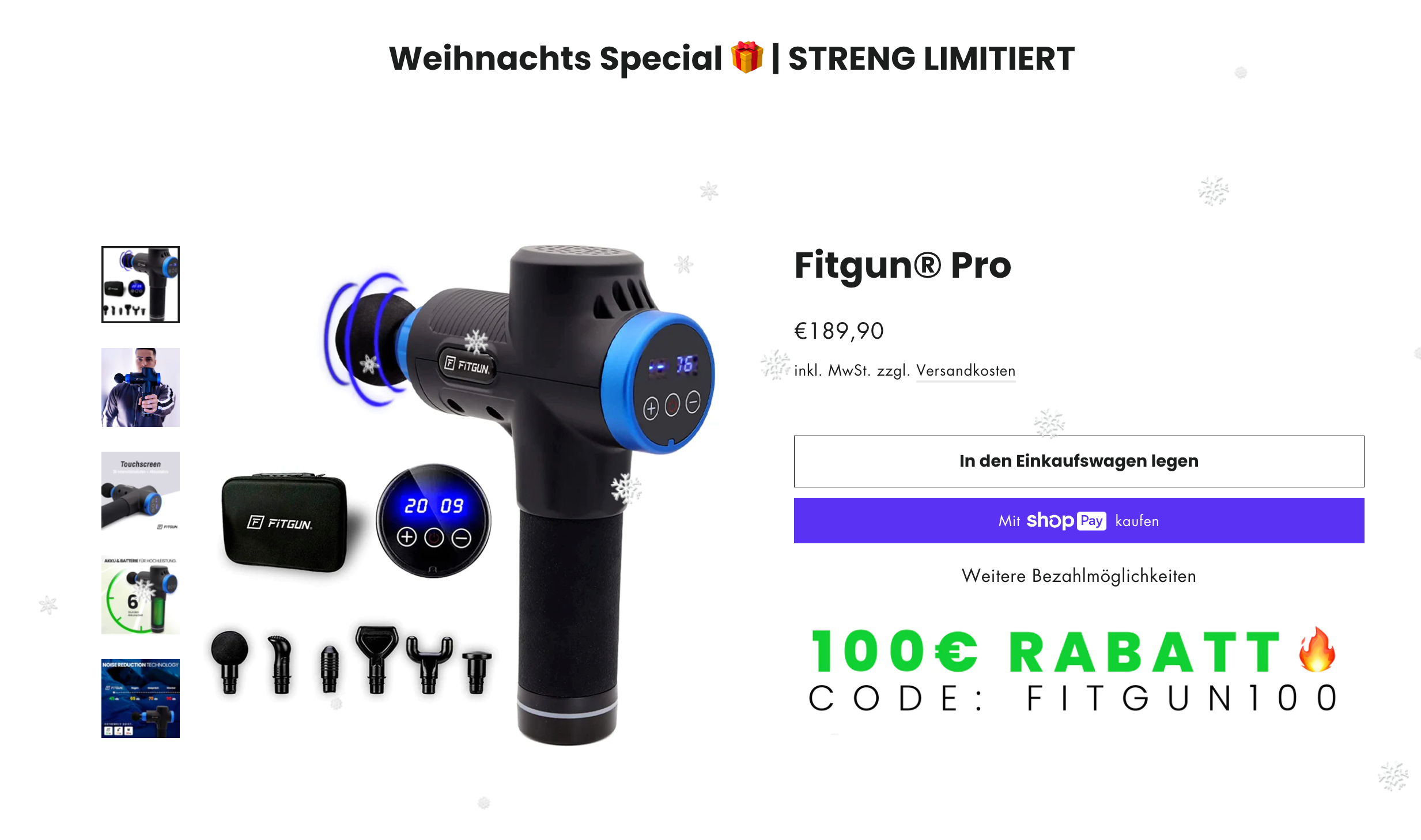 Massagepistole Weihnachtsgeschenk
